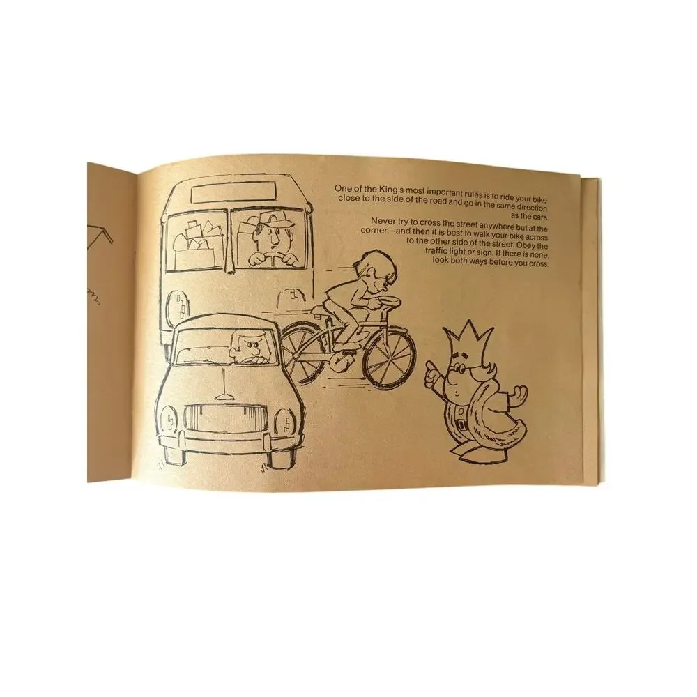 Vintage Burger King Bicycle Safety Coloring Book Advertising 1970s Kids Activity